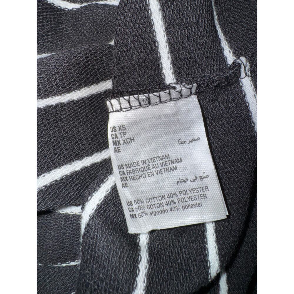 Karen Scott Sport Striped Mock-Neck Zip Front Jacket – Black / White – XS - Picture 7 of 7